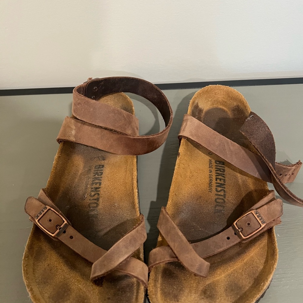 Birkenstock Yara Leather Strappy Sandals